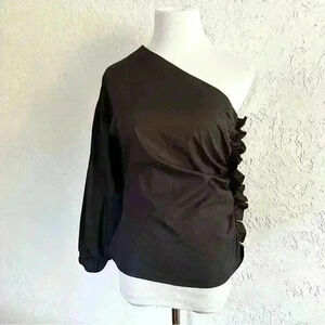 1.‎ State black one shoulder blouse